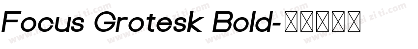Focus Grotesk Bold字体转换